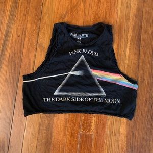Pink Floyd band crop top